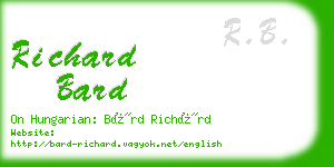 richard bard business card